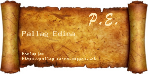 Pallag Edina névjegykártya