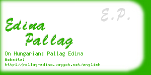 edina pallag business card